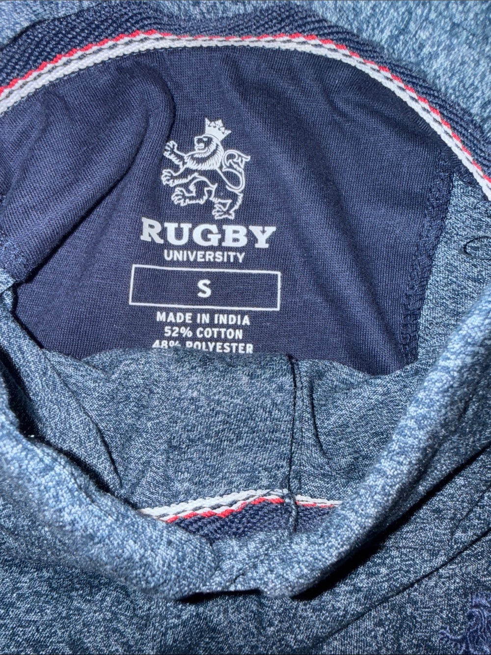 Men's Heathered Navy Polo Shirt NWT S - Picture 2 of 3